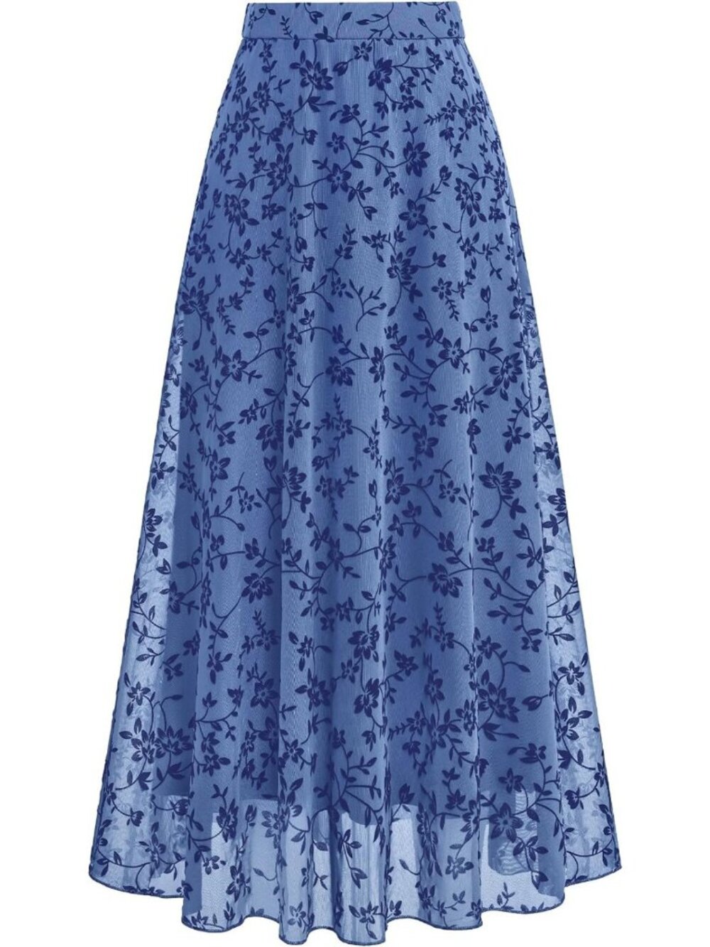 Floral Mesh Maxi Skirt for Women | Long Tulle Skirt | Elegant Summer Style